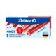 thumbnail image 1 of Cartuchos de tinta Pelikan 4001 GTP/5, rojo brillante, 1,4 ml, paquete de 5, 1 of 4