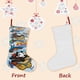 thumbnail image 3 of Félix el Gato Tema: Calcetines de Navidad, fino lino blanco para colgar en escaleras y chimenea, decoración navideña para el hogar, regalo de Navidad. 45cm × 32cm, 3 of 5