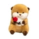 thumbnail image 3 of Capibara De Peluche Con Rosa, Juguete De Capibara Relleno Para Familia, Niñas, Niños, 3 of 5