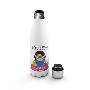 Creango - Botella Agua Termica Aqui Toma La Mejor Contadora De Acero Inoxidable