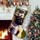 thumbnail image 1 of Pug Tema: Calcetines de Navidad, fino lino blanco para colgar en escaleras y chimenea, decoración navideña para el hogar, regalo de Navidad.54cm×38cm, 1 of 5