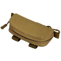 Xusx111 - Caso De Gafas Cremallera Gafas De Sol Bolso De Transporte Gafas De Nylon Casos De La Caja Dura De Los Hombres Con Clip, Espacioso Y Seguro (Caqui)