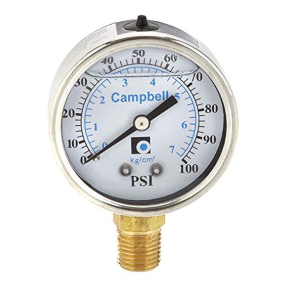 Manómetro Campbell 1/4" x 7.6 cm L