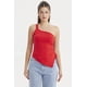 thumbnail image 1 of Polera Mujer Escote Y Basta Asimétrica Rojo Oscuro, 1 of 4