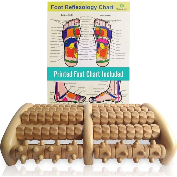 Masajeador de pies TheraFlow Wooden para neuropatía y dolor plantar