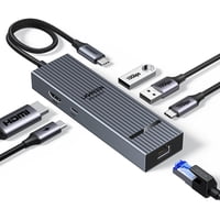 Hub Usb C Ugreen Revodok Pro 6 En 1 Con Hdmi 4K Y Gigabit Eth