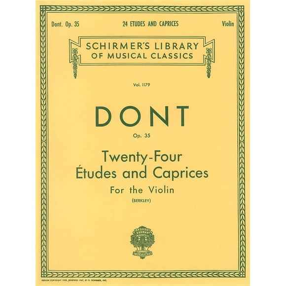 Libro G. Schirmer, Inc. Edición de Violín, 48 páginas