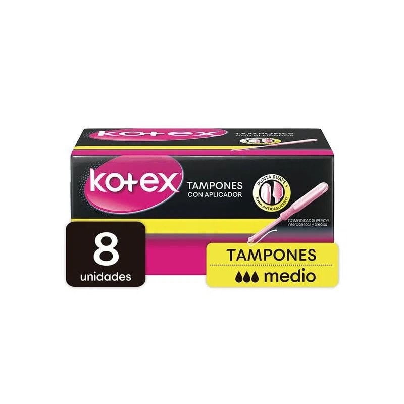 Kotex - Tampones Super Con Aplicador 8 Un