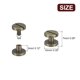 thumbnail image 2 of Uxcell 30 Paquete 0.12" x 0.39" Tornillos Chicago de Latón Poste Clavo Remaches para Manualidades Bronce, 2 of 6