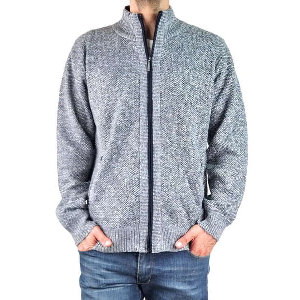 Chaleco Sweater Frisado Hombre Cuello Alto Con Cierre 2099
