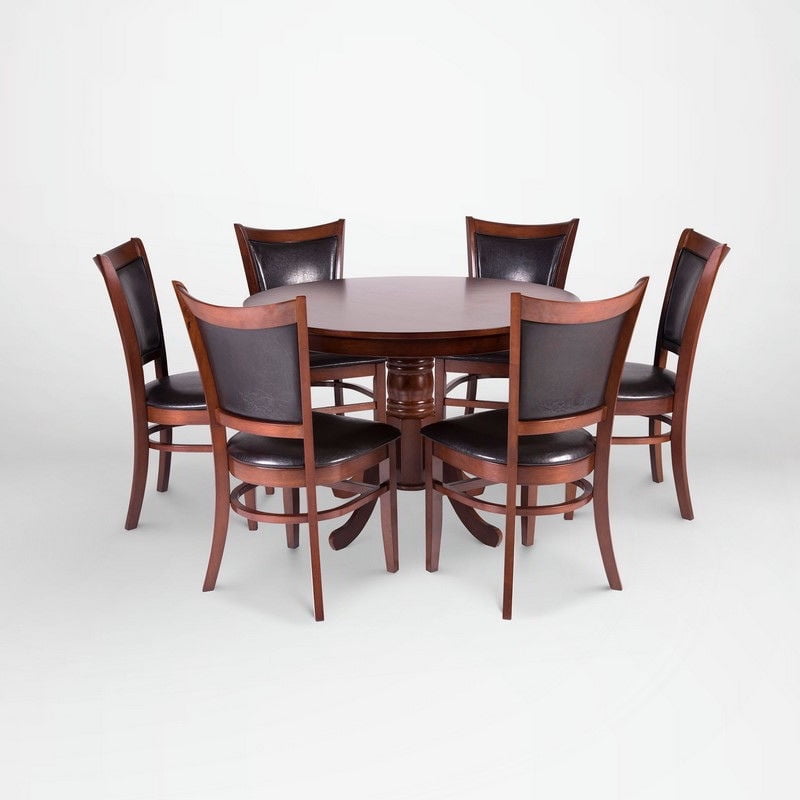 Cic - Comedor Calabria 6 Sillas Caoba Cherry