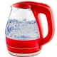 thumbnail image 1 of Hervidor eléctrico OVENTE KG83R 1.5L de vidrio borosilicato rojo 1100W, 1 of 3