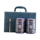 thumbnail image 1 of Temple Ginger Jar Tarro De Té Decoración Versátil Tarro De Almacenamiento De Té Con Tapa Tarro Doble Azul, 1 of 5