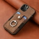 thumbnail image 1 of Stylish iPhone 14 Pro Case with Artificial Leather & Retro Hardware Ring - Perfect Fit for Apple 14plus Card Case, 1 of 3