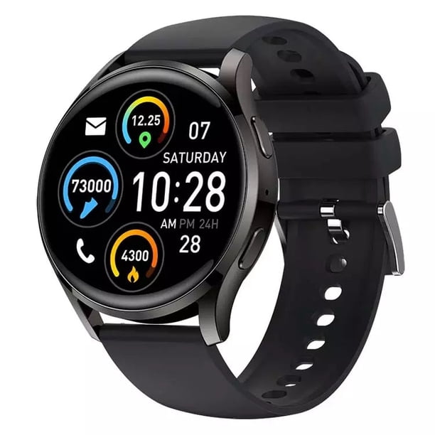 Smartwatch S37 Unisex Pantalla 1.28” Llamadas Bluetooth Salud Completa Deporte IPX8 Batería 5 Días Diseño Elegante y Versátil - Negro