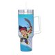 thumbnail image 2 of Jake y los Piratas del País de Nunca Jamás Vaso aislado de acero inoxidable con asa, diseño temático, regalo para familia, amigos y fans; incluye pajita y encaja en el portavasos estándar, 40 oz, 2 of 6