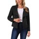 thumbnail image 1 of INSPIRE CHIC Abrigos de Mujer Imitación de Gamuza Otoño Invierno Manga Larga Abierto Frontal Chaqueta Recortada L Negro, 1 of 6
