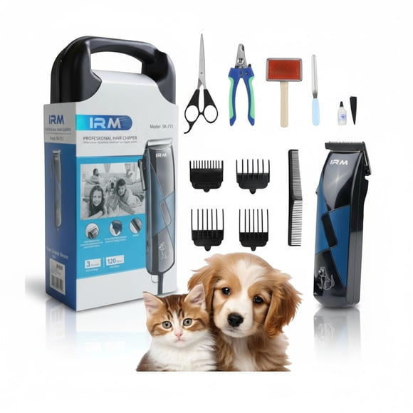 Cortadora De Pelo Para Perros Y Gatos Sk-711 Con Maleta y Accesorios