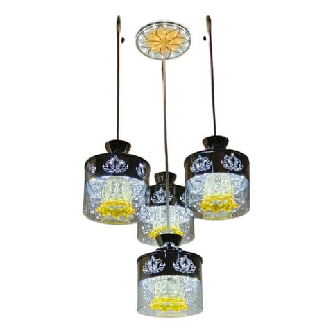 Genérico - Lámpara Colgante Techo Vidrio 4 Luces Cambio Aleatorio Jhn