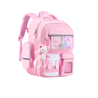 Mochila Escolar Conejo Rosa Llavero Infantil Niñas