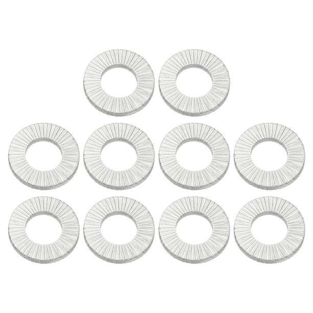 Arandelas de Bloqueo en Cuña Uxcell Paquete de 10 Acero de Manganeso Arandelas de Seguridad Resistentes a Vibraciones para Pernos M12 Tornillo 13 x 25.4 mm