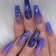 thumbnail image 1 of Long Stick On Nails with Rhinestones - Coffin Nails for Women - Easy to Apply and Durable, 1 of 2