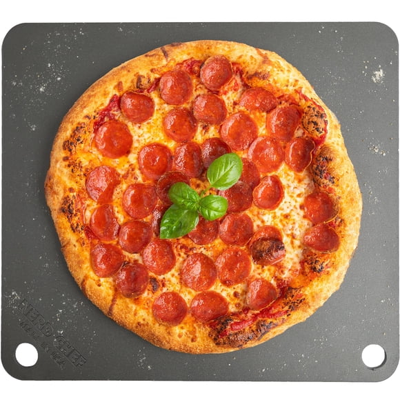 Piedra para pizza NerdChef Steel Stone, acero de alto rendimiento