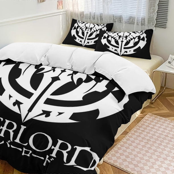 Juego de cama de 3 piezas con diseño de anime Overlord, ligero y cómodo.