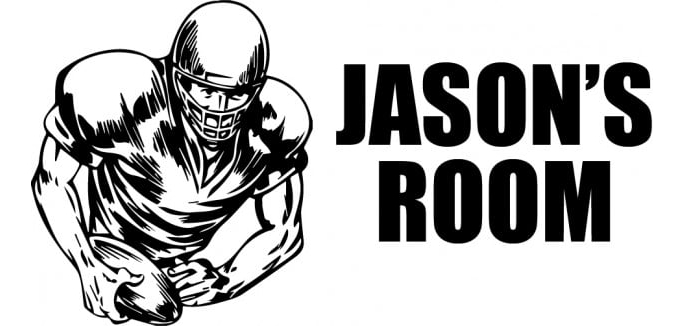 Rienda Libre Graphics - Decomural Custom Name American Football Player Ws-51256