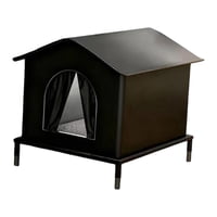 Ioensy - Caseta Para Gatos Para Exterior, Cueva, Caseta Elevada Para Cachorros, Para Porche Exterior, Granero, L 42 Cm X 42 Cm X 42 Cm