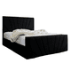 thumbnail image 1 of Base De Cama Doble Respaldo 1 Plaza Felpa Negro, 1 of 2