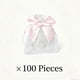 thumbnail image 1 of Bolsas De Organza Suxumhao Con Lazo 100 Piezas Blanco Y Rosa, 1 of 4