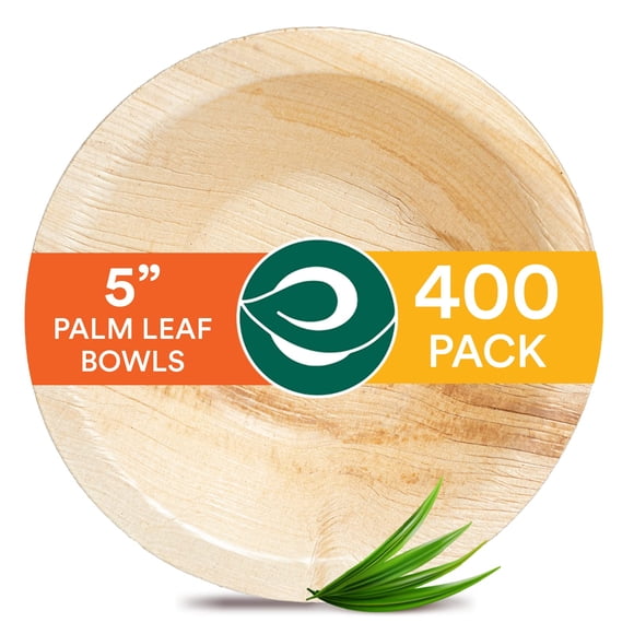 Bowls desechables ECO SOUL de hoja de palma, 5 oz, paquete de 400