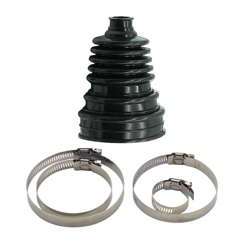 Ioensy - Juego De Botas De Junta Homocinética Con 4 Abrazaderas, Accesorio Para Automóvil, Reemplazo Directo De Alta Calidad En Negro