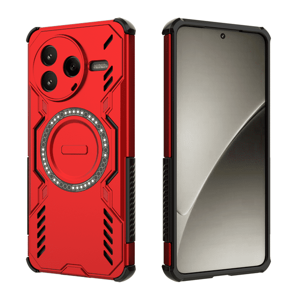 Funda FOXDOCK para Xiaomi Poco F7 Pro , magnética, resistente a golpes, con soporte, unisex, carga inalámbrica