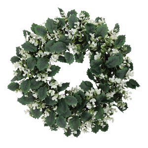 Bothyi - Corona Grande De Hojas Verdes, Corona Navideña Artificial Para Ventana De Patio, Estilo De Boda F