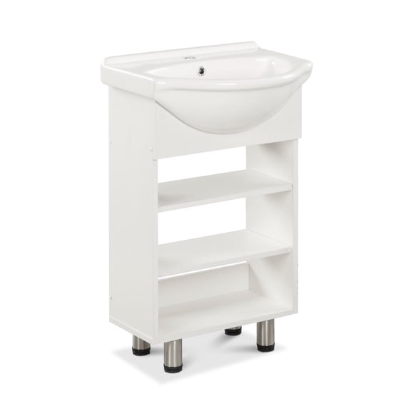 Vanitorio Cannes Melamina Sin Puertas Blanco