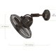 thumbnail image 3 of Ventilador de pared eléctrico Craftmade 41 cm bronce envejecido 3 velocidades, 3 of 3