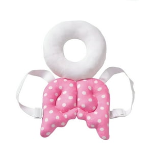 Mundo Online - Mochila Protectora Cabeza Bebes Cojin Antigolpes Angelito Rosado