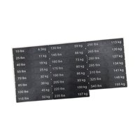 Ioensy - Etiqueta Adhesiva De Disyuntor, Pegatinas De Peso Para Gimnasio, Entrenamiento, Artículos Deportivos, 12Cm X 2Cm, 10 A 340Lb