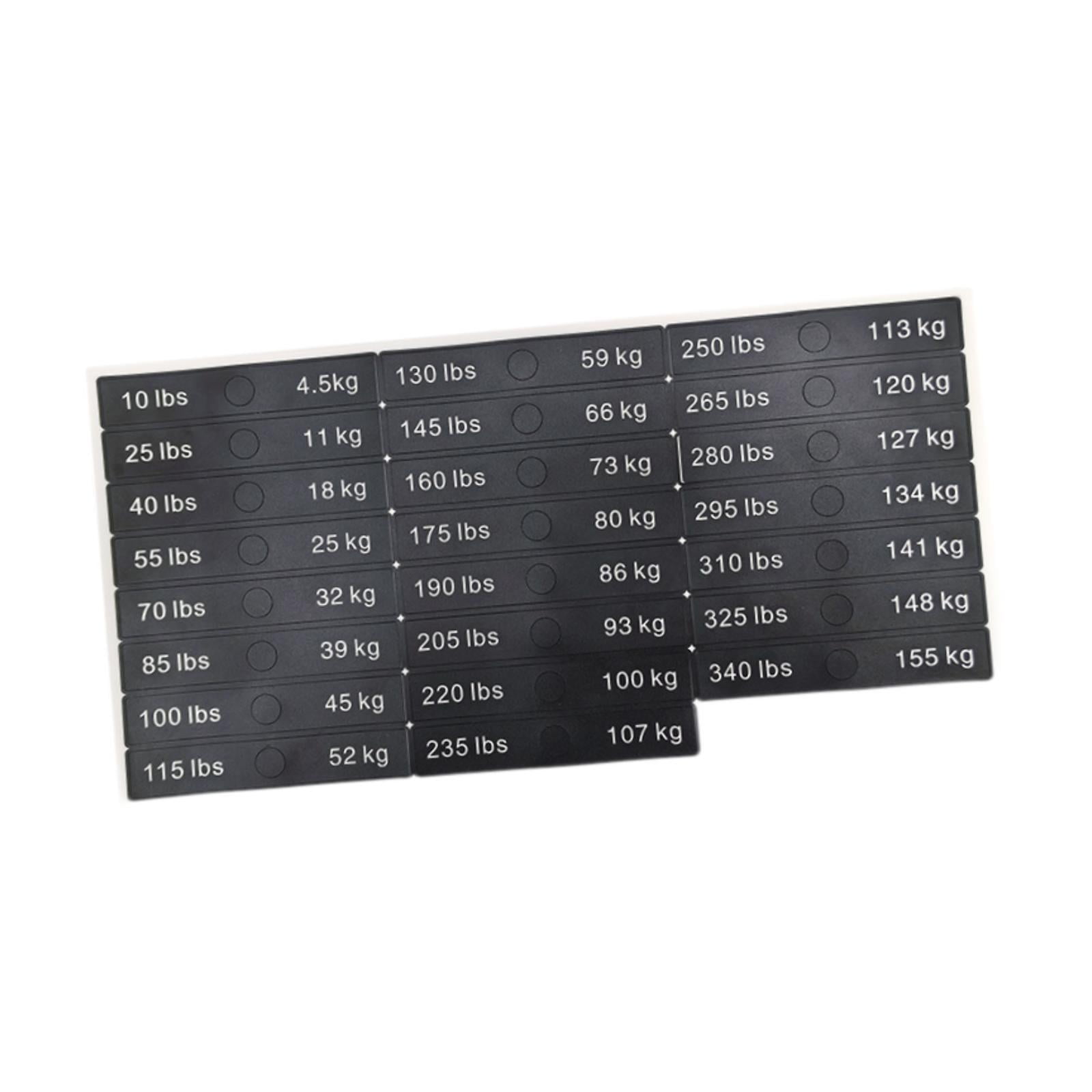 Ioensy - Etiqueta Adhesiva De Disyuntor, Pegatinas De Peso Para Gimnasio, Entrenamiento, Artículos Deportivos, 12cm X 2cm, 10 A 340lb