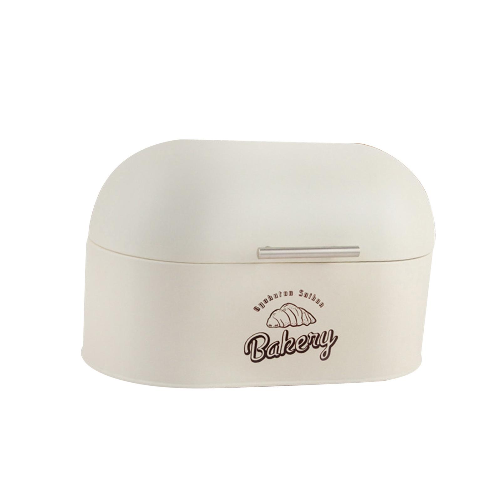 Magideal - Caja De Pan De Metal Con Tapa Con Bisagras, Caja De Pan De Granja, Contenedor De Almacenamiento Multiusos De Organización De Gran Capacidad Para