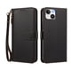 thumbnail image 1 of Funda Tipo Billetera para iphone15 con Soporte y Bolsillo con Cierre Negro, 1 of 1