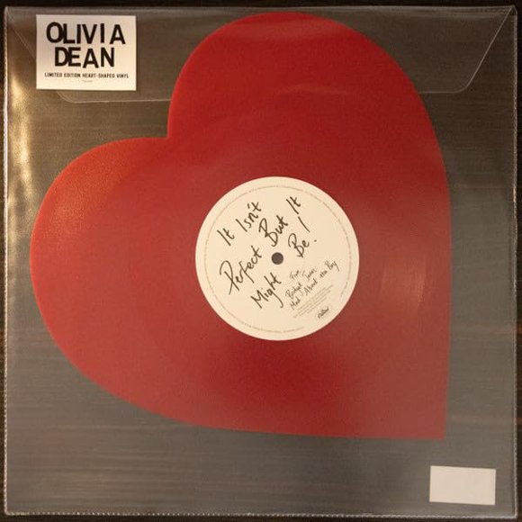 Vinilo Olivia Dean 25 cm Forma de Corazón Roja
