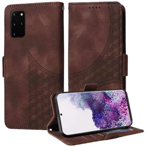 Carcasa FOXDOCK Samsung Galaxy S20 Plus de cuero PU, diseño acolchado clásico, protección contra caídas y rayones
