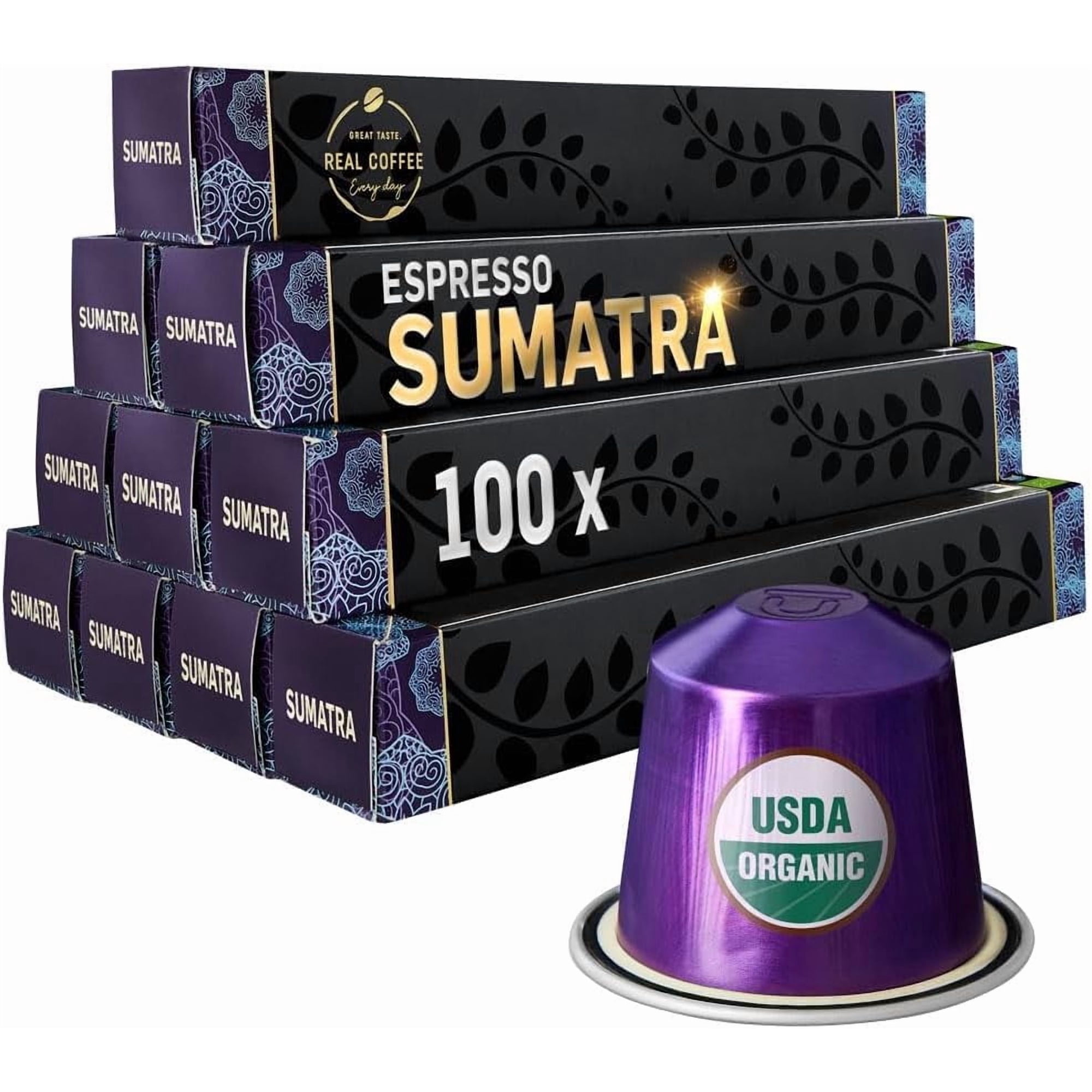 Real Coffee Great Taste. Every Day - Cápsulas De Café Real Coffee 'sumatra' Espresso Italiano Orgánico