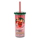 thumbnail image 1 of Vaso de plástico con forma de saludo navideño de Papá Noel de Coca-Cola con tapa resistente a derrames y pajita reutilizable, con capacidad para 20 onzas, 1 of 9