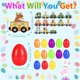 thumbnail image 5 of Tren magnético de madera con animales y huevos de Pascua para niños Yxwomenxy, 5 of 9