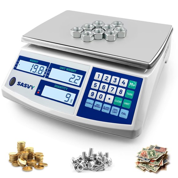 Balanza Contadora SASVY 30kg 0.1g Digital Industrial LCD