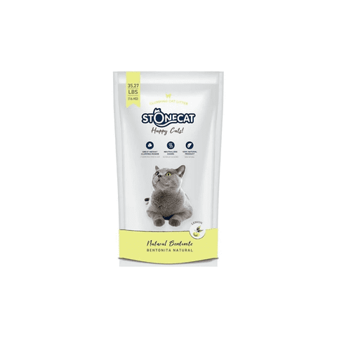 Arena Sanitaria Para Gatos Stonecat Natural Limón 16 Kg
